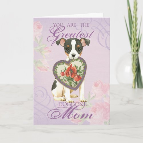 Toy Fox Terrier Heart Mom Card