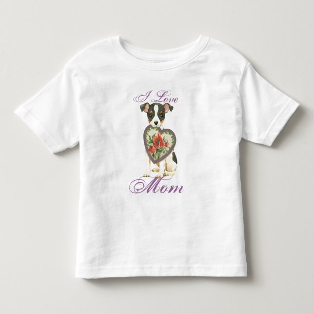 Toy Fox Terrier Heart Mom Toddler T-shirt (Front)