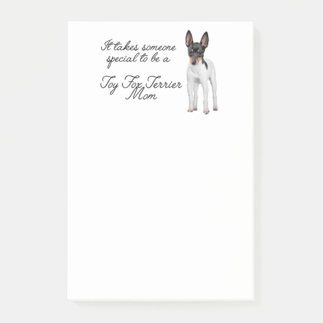 Toy Fox Terrier Mom Post-It Notes (Front)