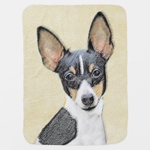 Toy Fox Terrier Painting _ Cute Original Dog Art Baby Blanket