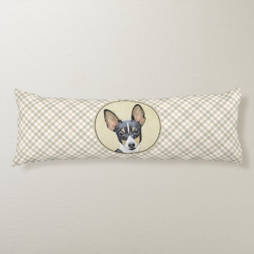 Toy Fox Terrier Painting _ Cute Original Dog Art Body Pillow