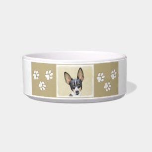 Toy Fox Terrier Painting - Cute Original Dog Art Bowl