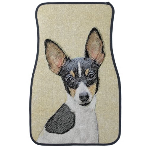 Toy Fox Terrier Painting _ Cute Original Dog Art Car Floor Mat