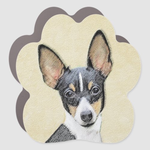 Toy Fox Terrier Painting _ Cute Original Dog Art Car Magnet