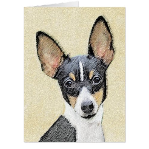 Toy Fox Terrier Painting _ Cute Original Dog Art Card
