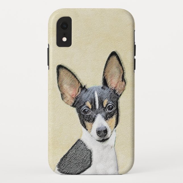 Toy Fox Terrier Painting - Cute Original Dog Art Case-Mate iPhone Case (Back)