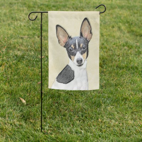 Toy Fox Terrier Painting _ Cute Original Dog Art Garden Flag