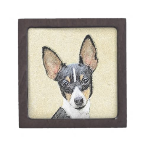 Toy Fox Terrier Painting _ Cute Original Dog Art Gift Box
