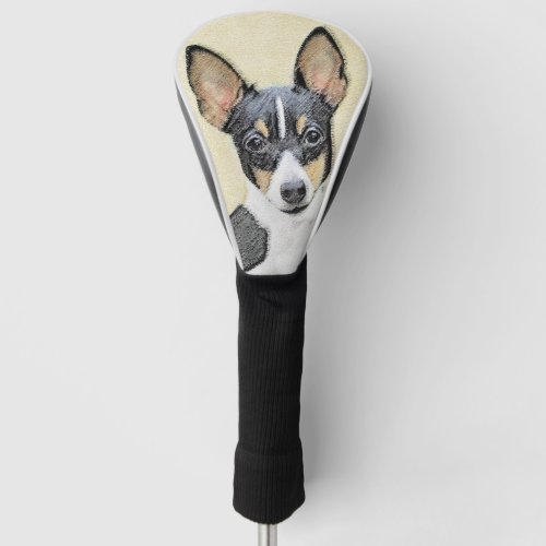 Toy Fox Terrier Painting _ Cute Original Dog Art Golf Head Cover