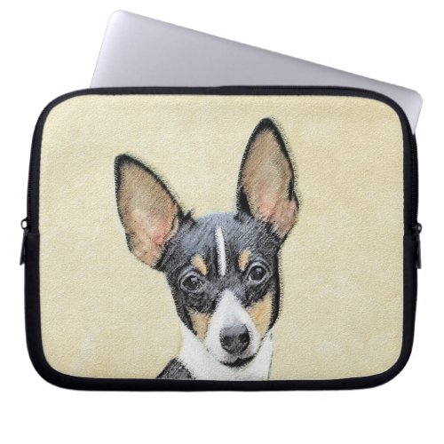 Toy Fox Terrier Painting _ Cute Original Dog Art Laptop Sleeve