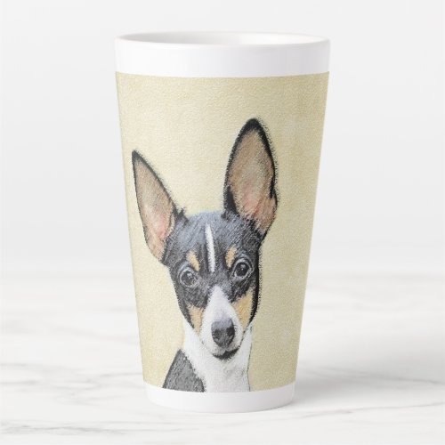 Toy Fox Terrier Painting _ Cute Original Dog Art Latte Mug