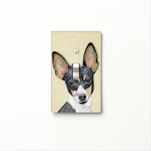 Toy Fox Terrier Painting _ Cute Original Dog Art Light Switch Cover