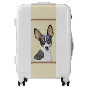 Toy Fox Terrier Painting - Cute Original Dog Art Luggage