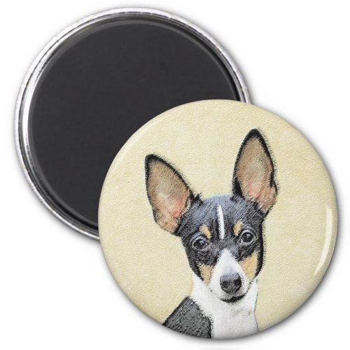 Toy Fox Terrier Painting _ Cute Original Dog Art Magnet