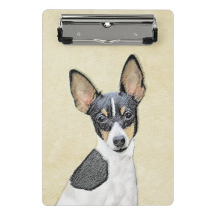 Toy Fox Terrier Painting - Cute Original Dog Art Mini Clipboard