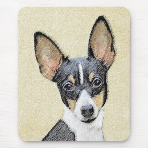 Toy Fox Terrier Painting _ Cute Original Dog Art Mouse Pad