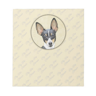 Toy Fox Terrier Painting - Cute Original Dog Art Notepad