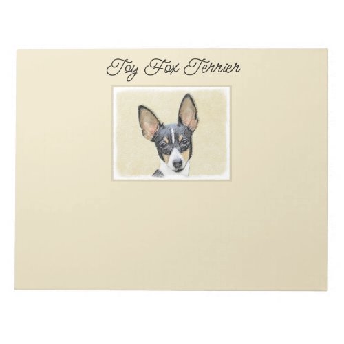 Toy Fox Terrier Painting _ Cute Original Dog Art Notepad