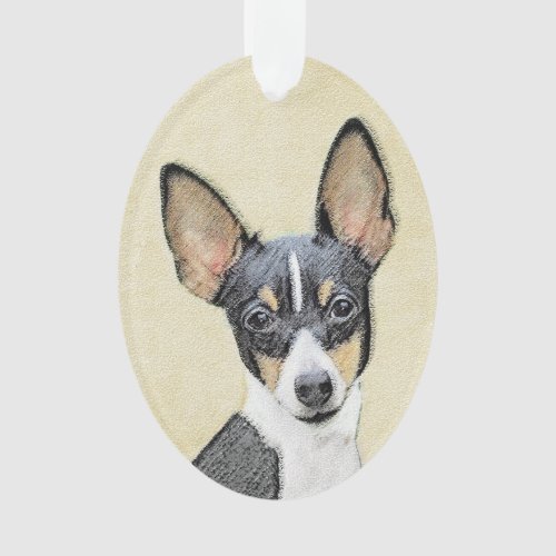 Toy Fox Terrier Painting _ Cute Original Dog Art Ornament