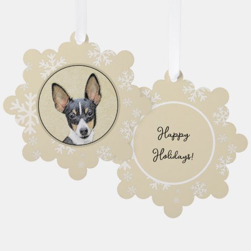 Toy Fox Terrier Painting _ Cute Original Dog Art Ornament Card