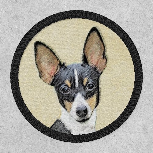 Toy Fox Terrier Painting _ Cute Original Dog Art Patch