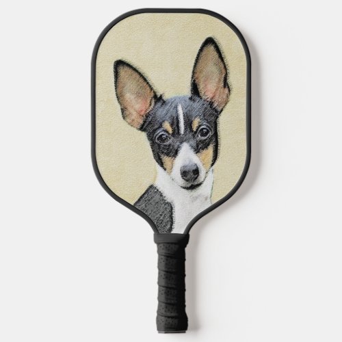 Toy Fox Terrier Painting _ Cute Original Dog Art Pickleball Paddle