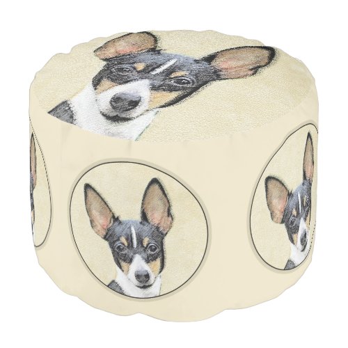 Toy Fox Terrier Painting _ Cute Original Dog Art Pouf