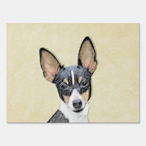 Toy Fox Terrier Painting _ Cute Original Dog Art Sign