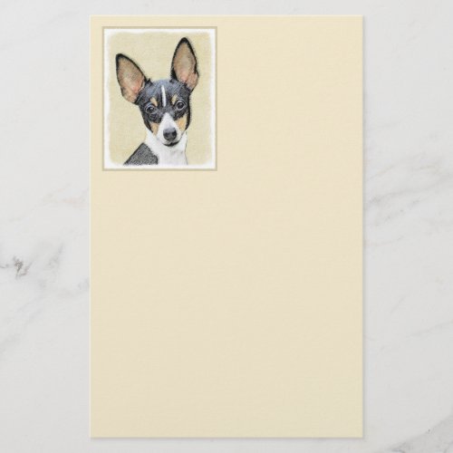 Toy Fox Terrier Painting _ Cute Original Dog Art Stationery