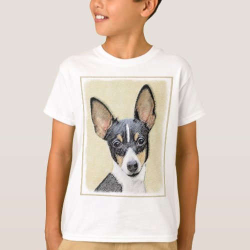 Toy Fox Terrier Painting _ Cute Original Dog Art T_Shirt