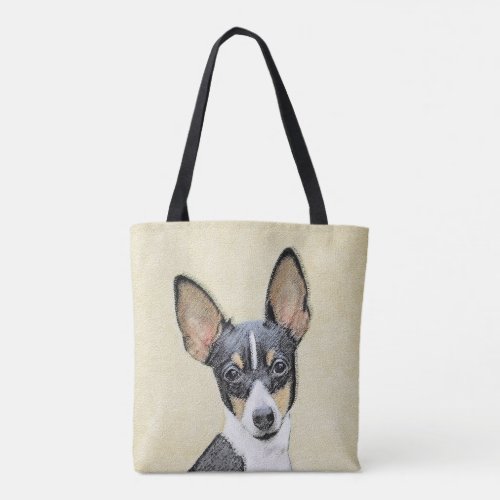 Toy Fox Terrier Painting _ Cute Original Dog Art Tote Bag