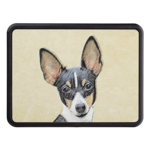 Toy Fox Terrier Painting _ Cute Original Dog Art Tow Hitch Cover