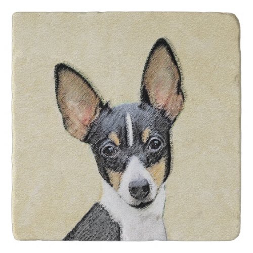 Toy Fox Terrier Painting _ Cute Original Dog Art Trivet
