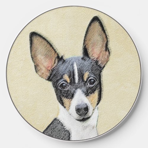 Toy Fox Terrier Painting _ Cute Original Dog Art Wireless Charger