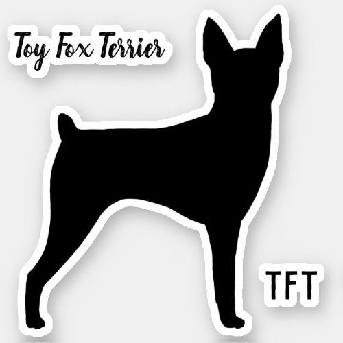 Toy Fox Terrier Silhouette Vinyl Sticker