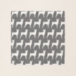 Toy Fox Terrier Silhouettes Pattern Scarf<br><div class="desc">Toy Fox Terrier Lover's Scarf</div>