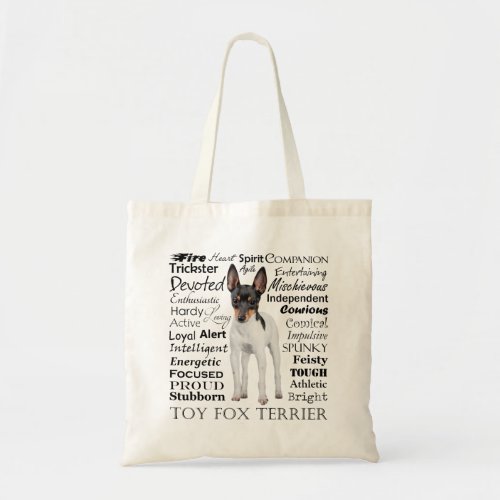Toy Fox Terrier Traits Tote Bag