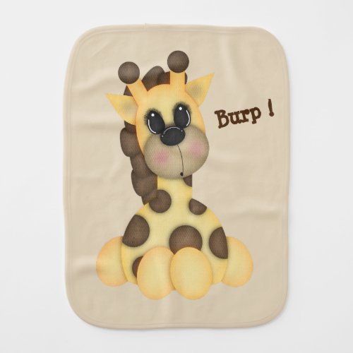 Toy Giraffe  Bear Art Burp Cloth