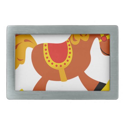 Toy Horse Rectangular Belt Buckle