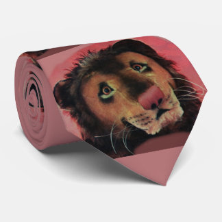 toy lion head print  neck tie