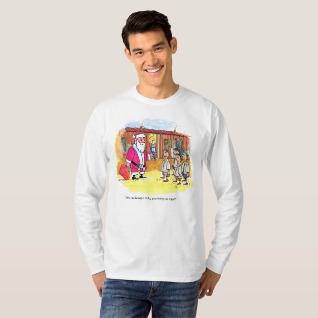 Toy Makers men white long sleeve T-shirt (Front Full)