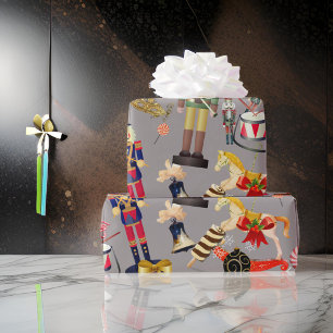 Toy Nutcracker Christmas Wrapping Paper