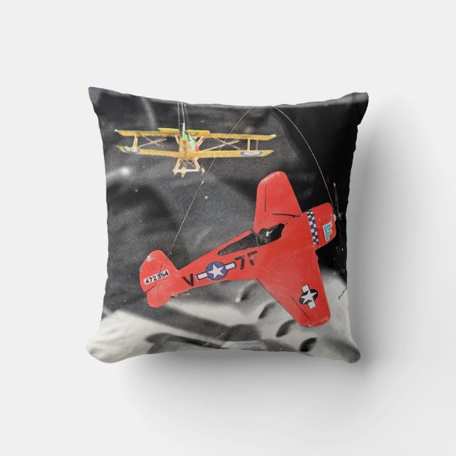 Toy Planes Throw Pillow (Front)
