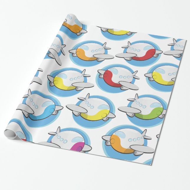 Toy Planes Wrapping Paper (Unrolled)