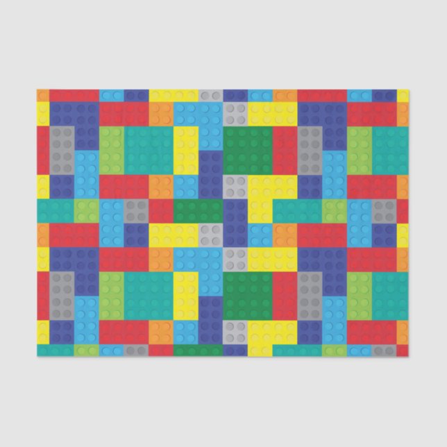 Toy Plastic Bricks Building Blocks Tissue Paper (Front)