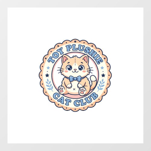 Toy Plushie Cat Cute Cat T-Shirt Design - Toy Plus Floor Decals