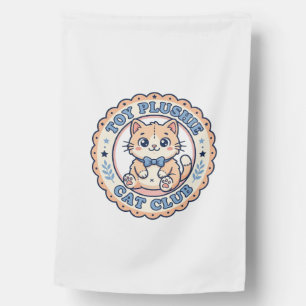 Toy Plushie Cat Cute Cat T-Shirt Design - Toy Plus House Flag