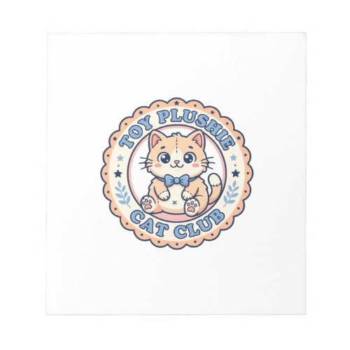 Toy Plushie Cat Cute Cat T-Shirt Design - Toy Plus Notepad