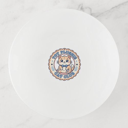 Toy Plushie Cat Cute Cat T-Shirt Design - Toy Plus Trinket Tray