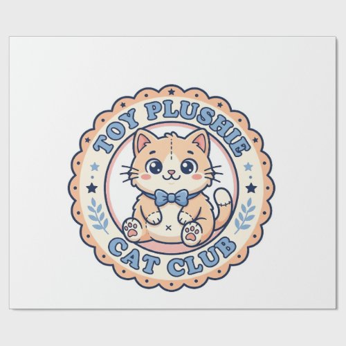 Toy Plushie Cat Cute Cat T-Shirt Design - Toy Plus Wrapping Paper